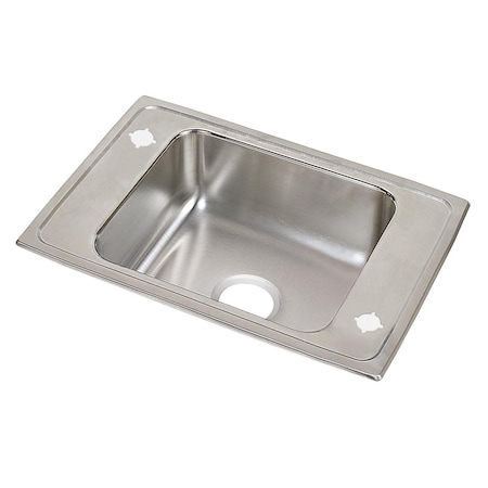 Elkay Pacemaker Stainless Steel 25 X 17 X 7-1/8 Single Bowl Top Mount Classroom Sink PSDKRQ25173